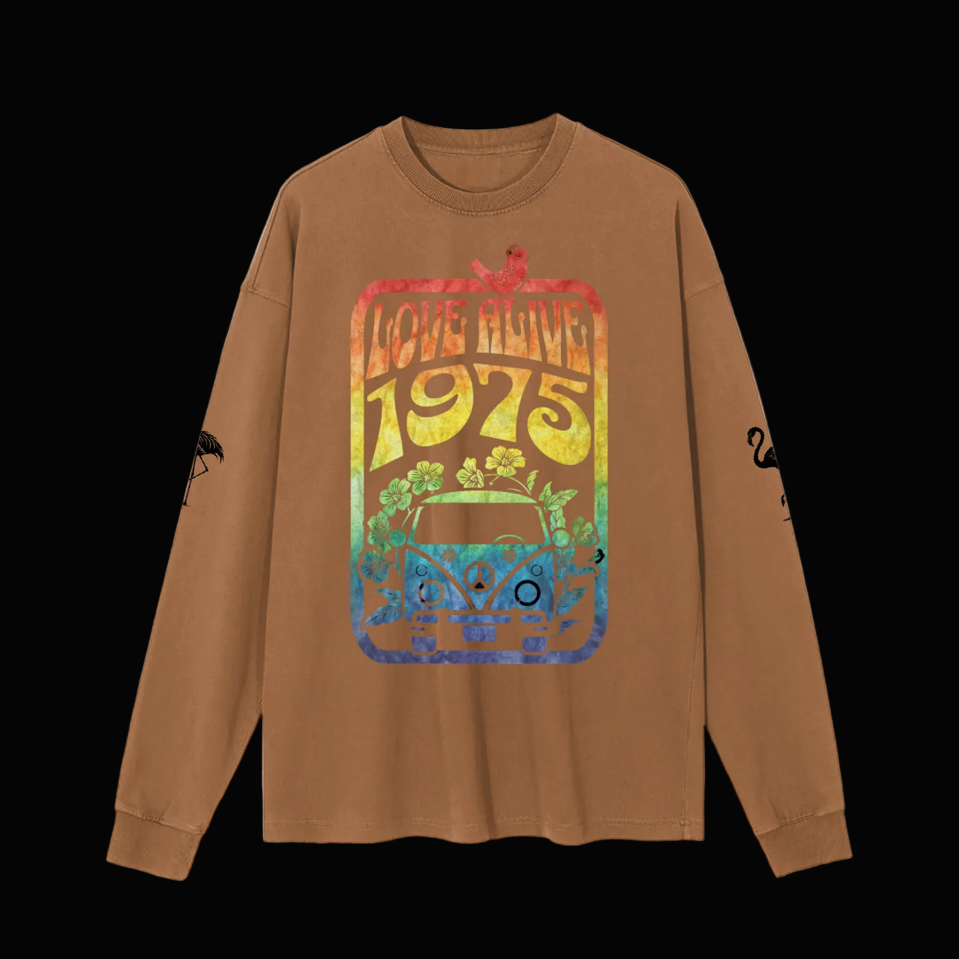 LOVE ALIVE 1975 Vintage Washed Long Sleeve T-Shirt