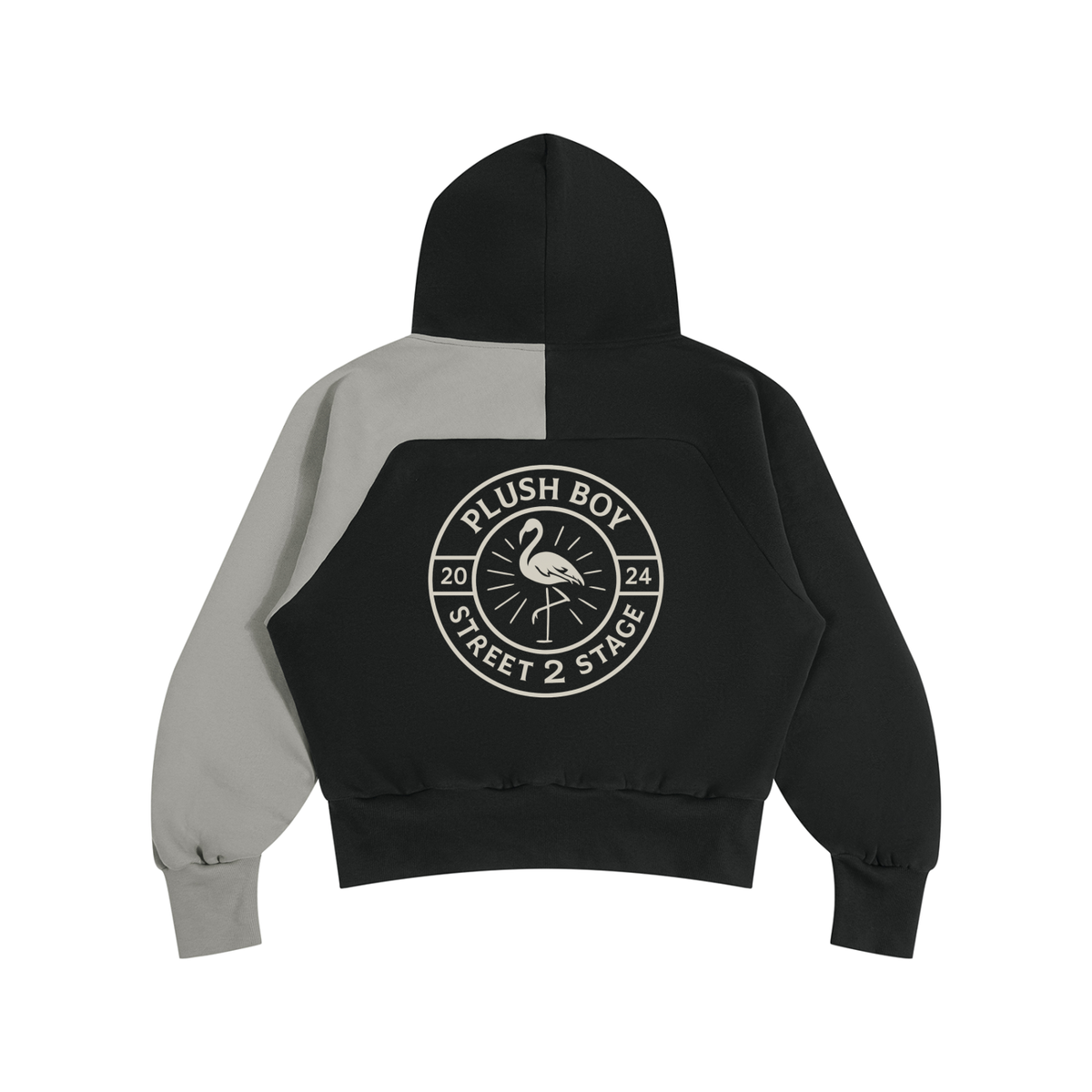 PLUSH BOY UNIVERSITY Unisex Color-Block Fleece Hoodie