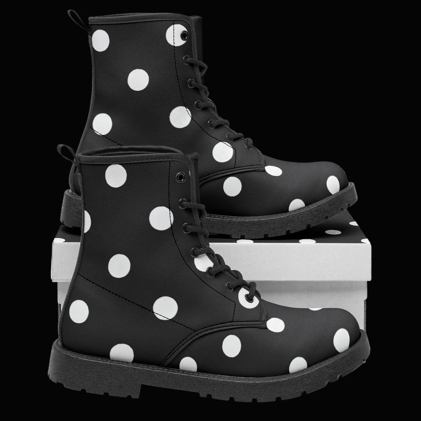 BLACK POLKA DOTS City Strider Boots