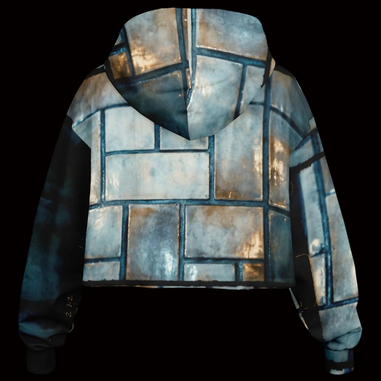 Hoodie with a geometric pattern on a white background