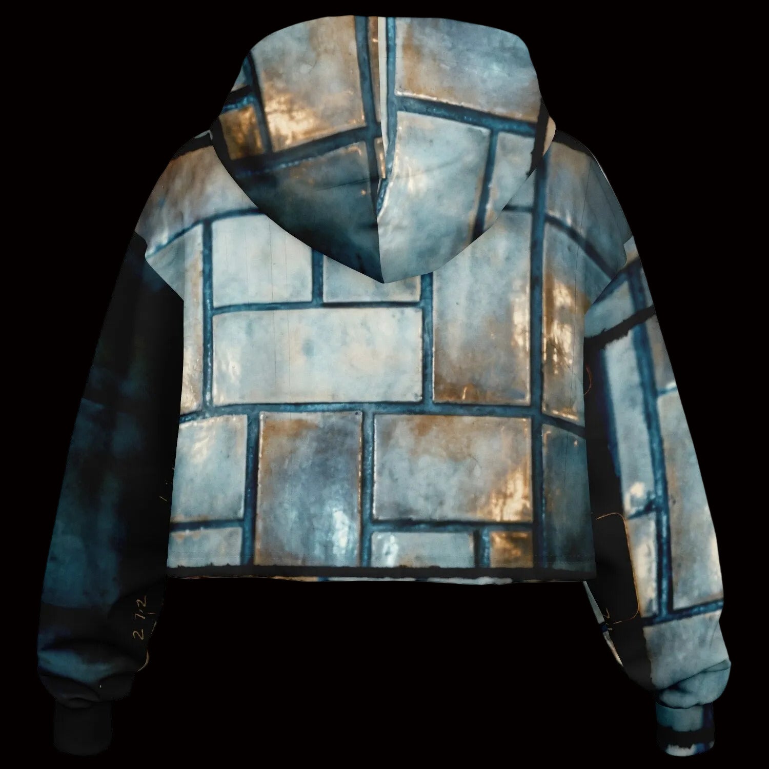 Hoodie with a geometric pattern on a white background