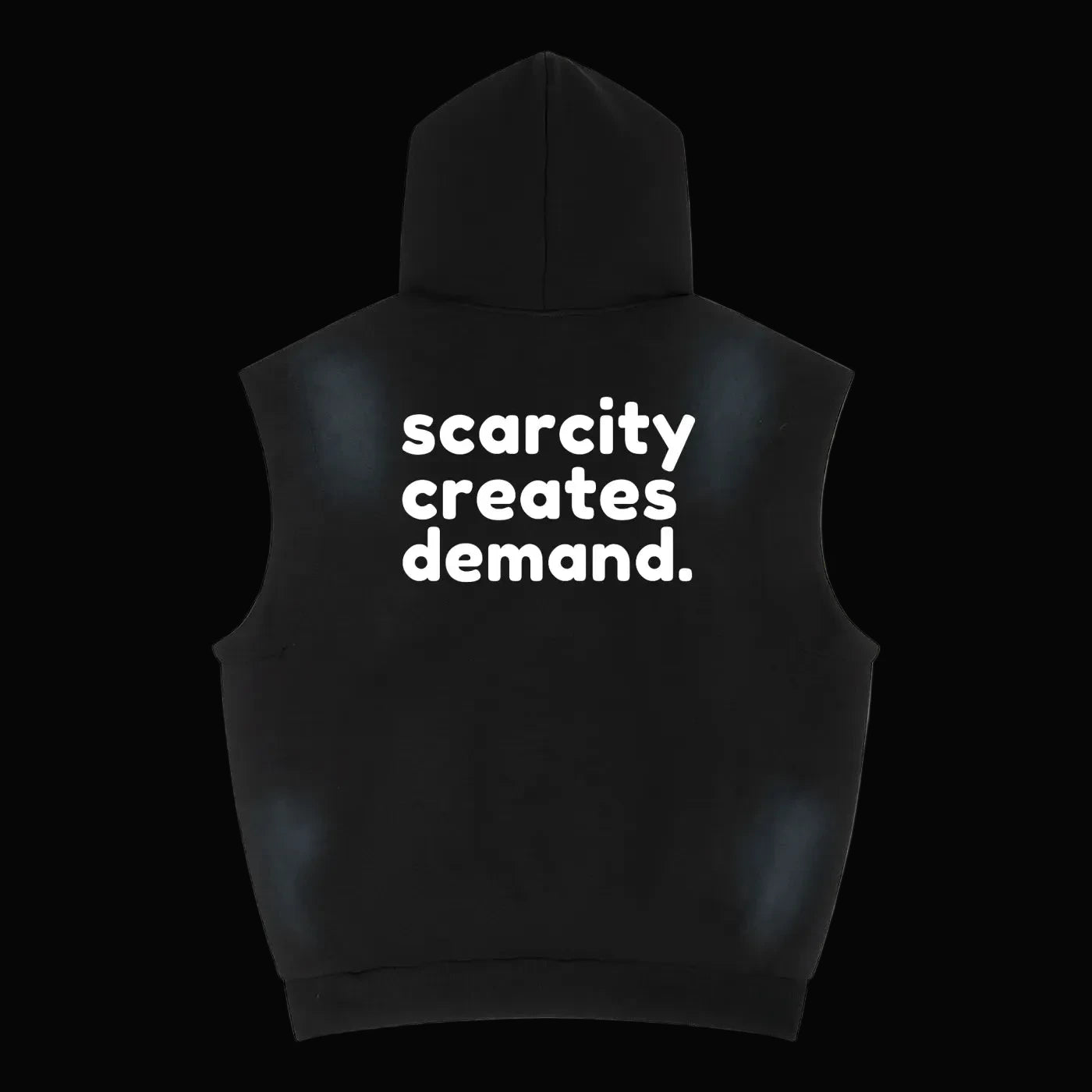 SCARCITY CREATES DEMAND Vintage Wash Sun Fade Sleeveless Hoodie