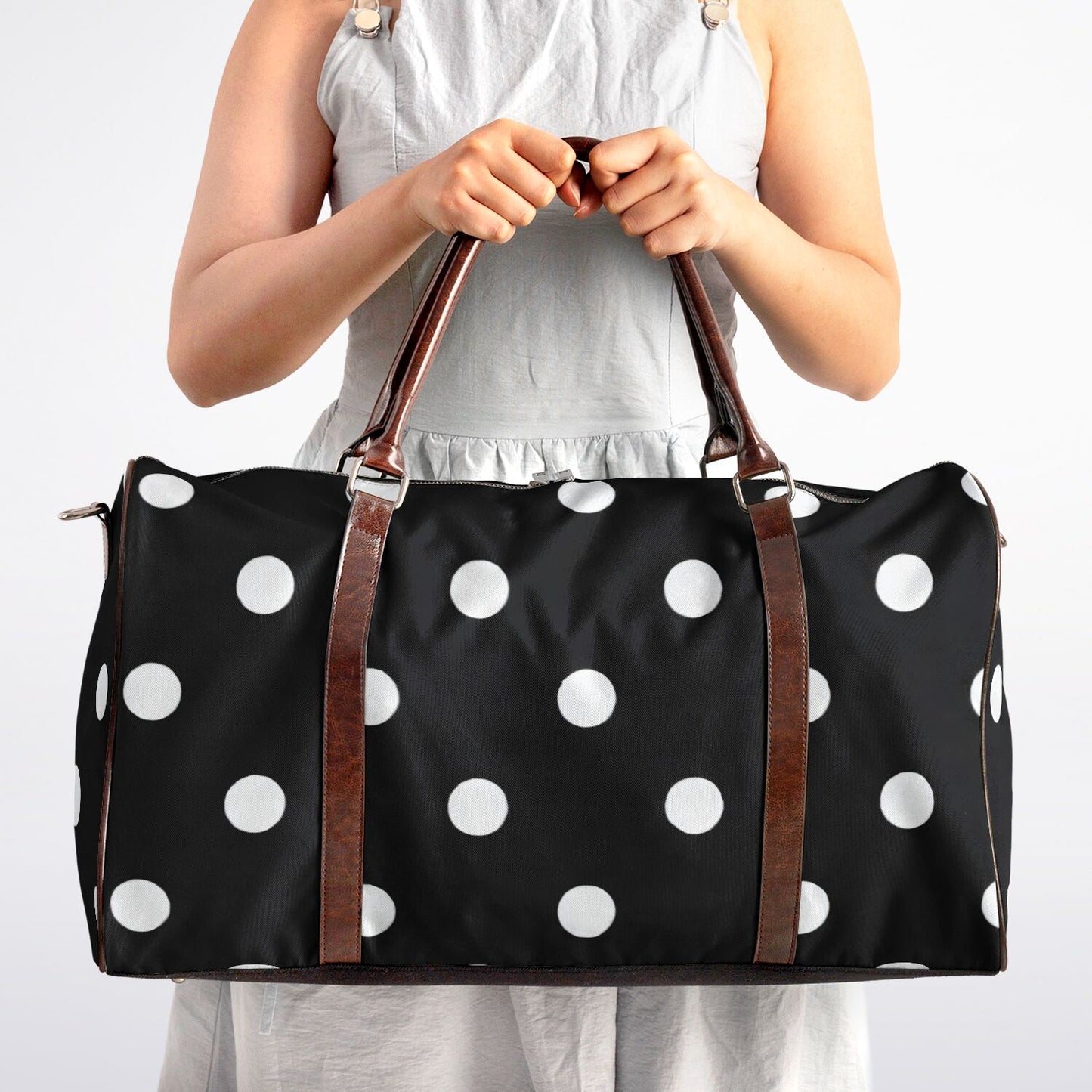 BLACK POLKA DOTS Duffel Bag
