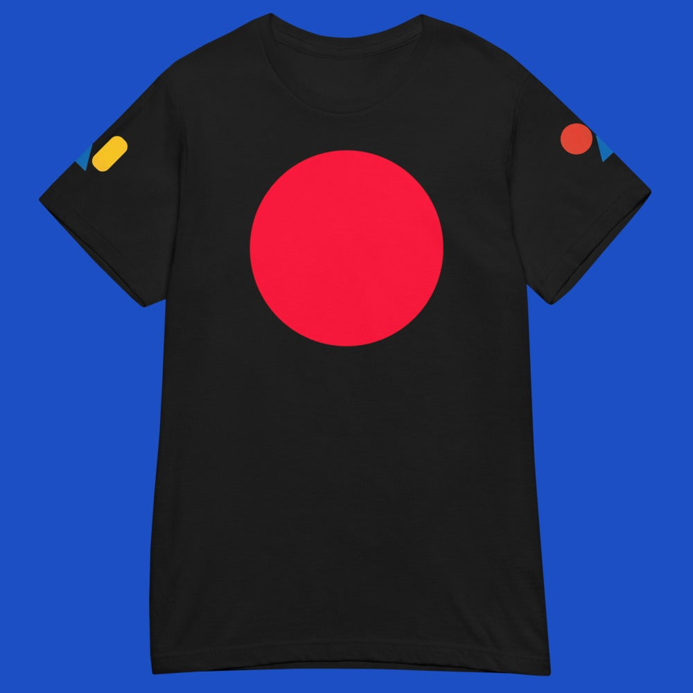3WD Bleu Japan women's relaxed tee, black, front