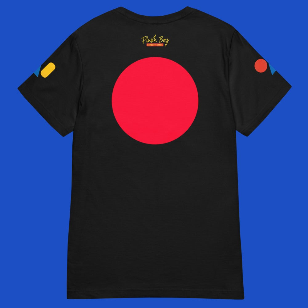 3WD Bleu Japan women's relaxed tee, black, back
