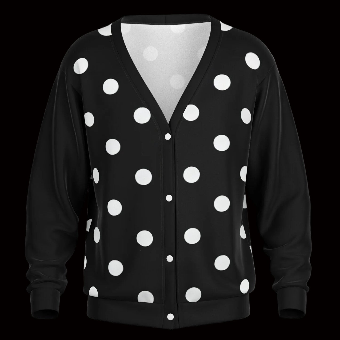 ALL BLACK POLKA DOT Cardigan -