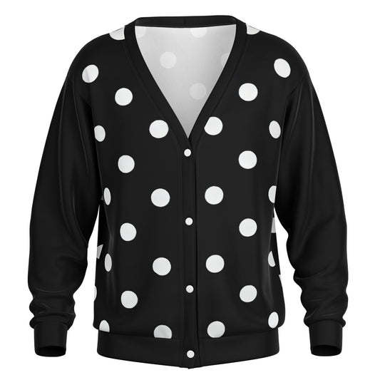 ALL BLACK POLKA DOT Cardigan -