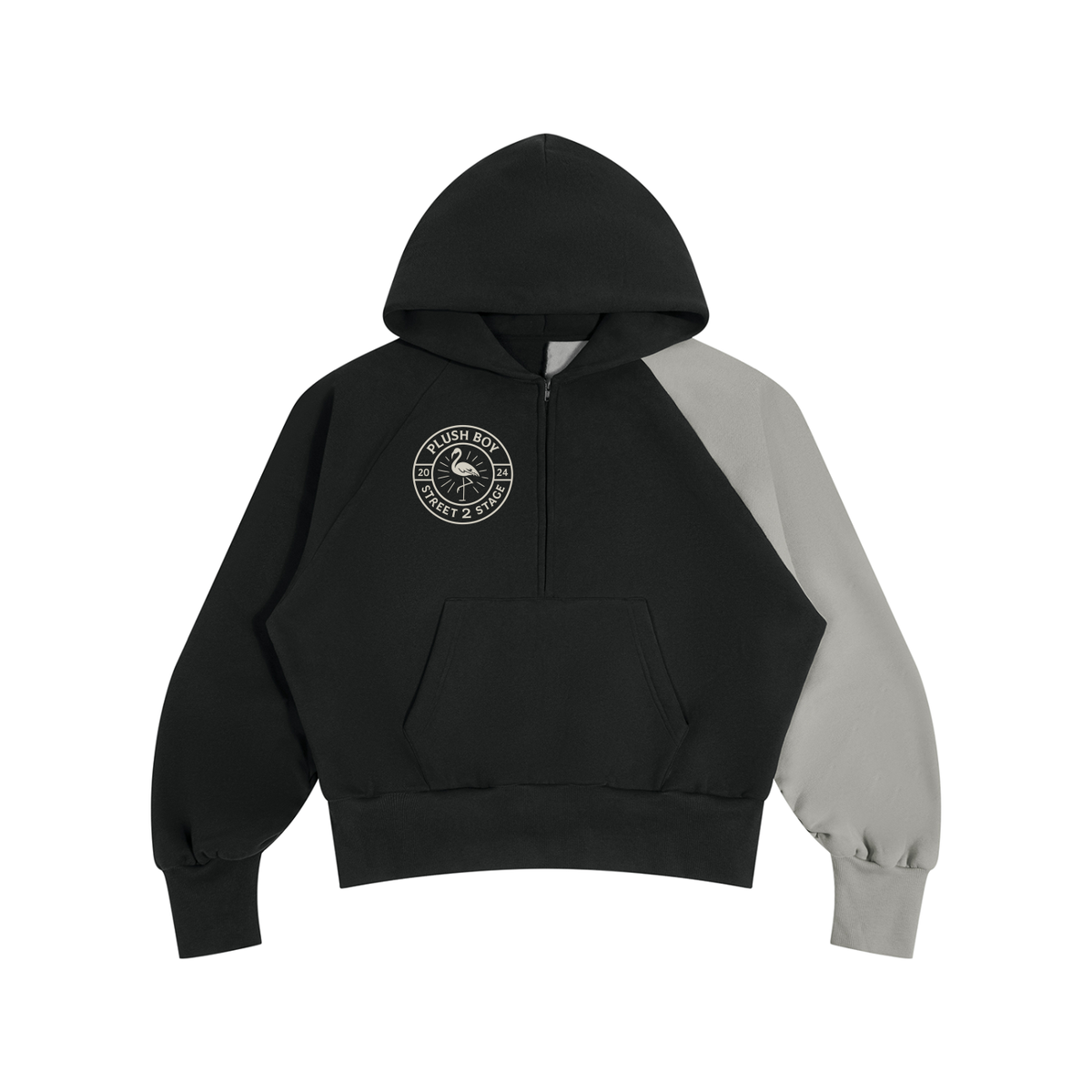 PLUSH BOY UNIVERSITY Unisex Color-Block Fleece Hoodie
