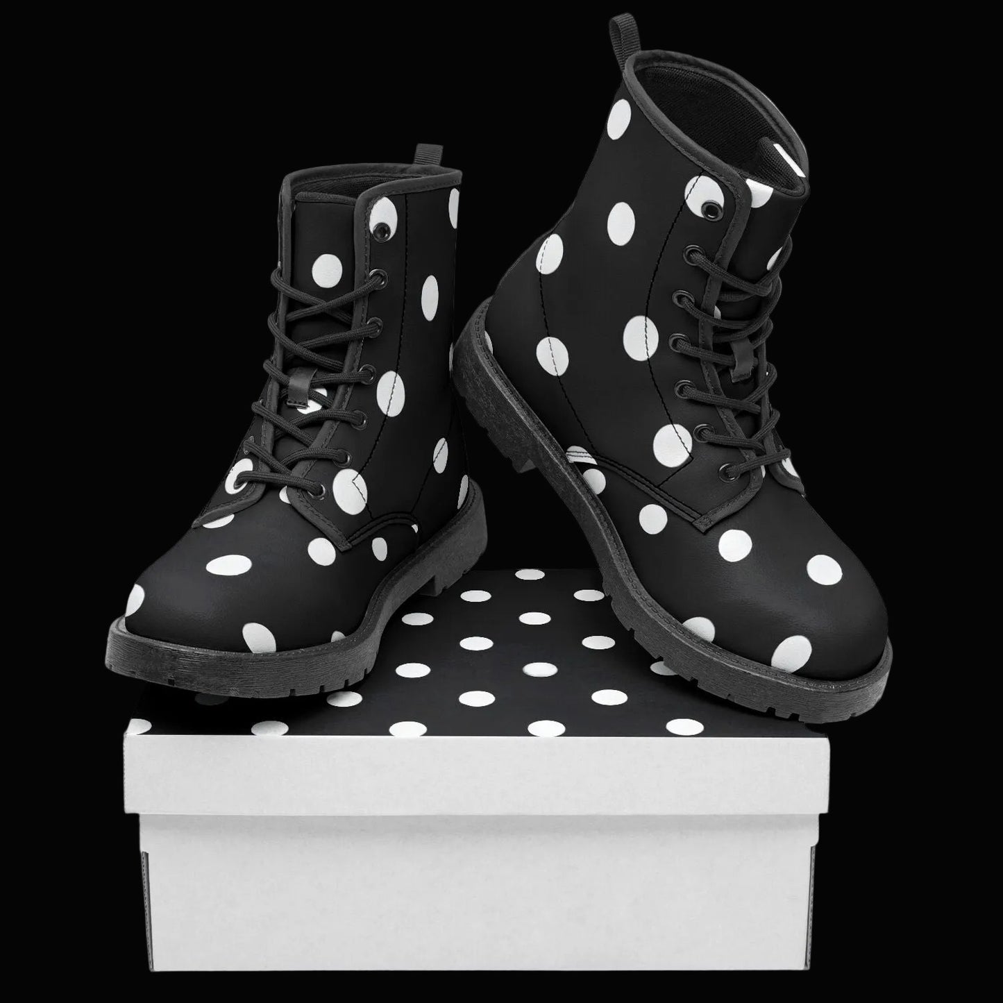 BLACK POLKA DOTS City Strider Boots