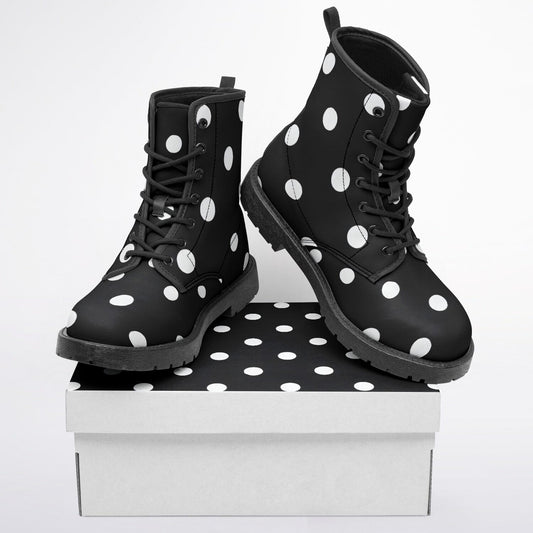 BLACK POLKA DOTS City Strider Boots