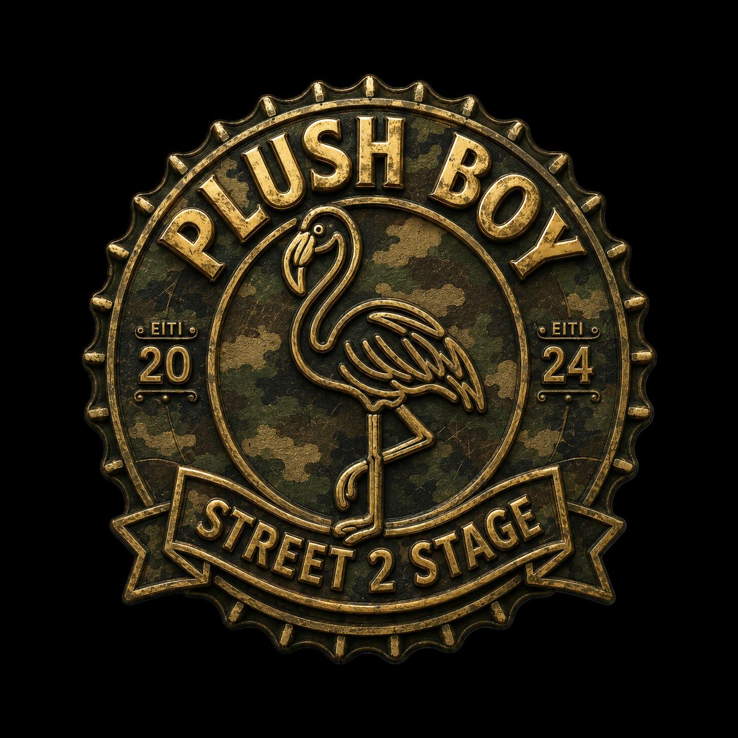 PLUSH BOY Camo-Splice Raglan Zip Hoodie