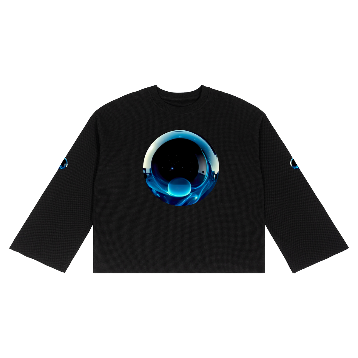BLUE ORB Waffle Raw Edge T-Shirt