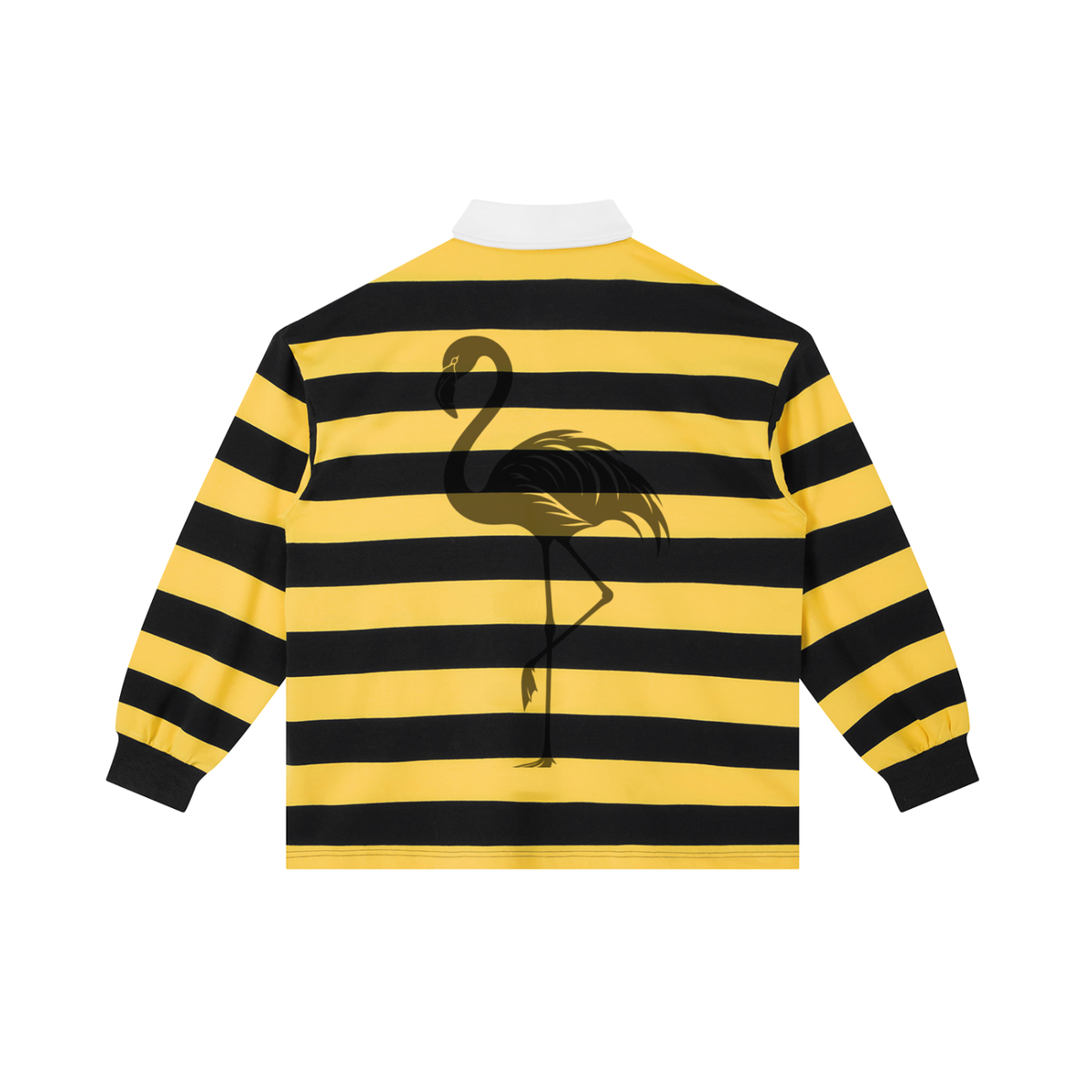 bumble bee Color Block Stripe Polo Shirt