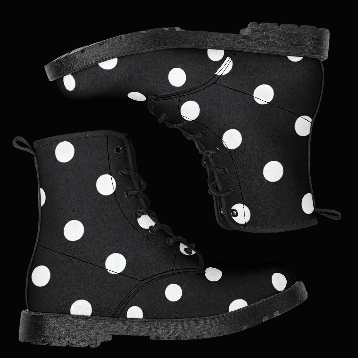 BLACK POLKA DOTS City Strider Boots