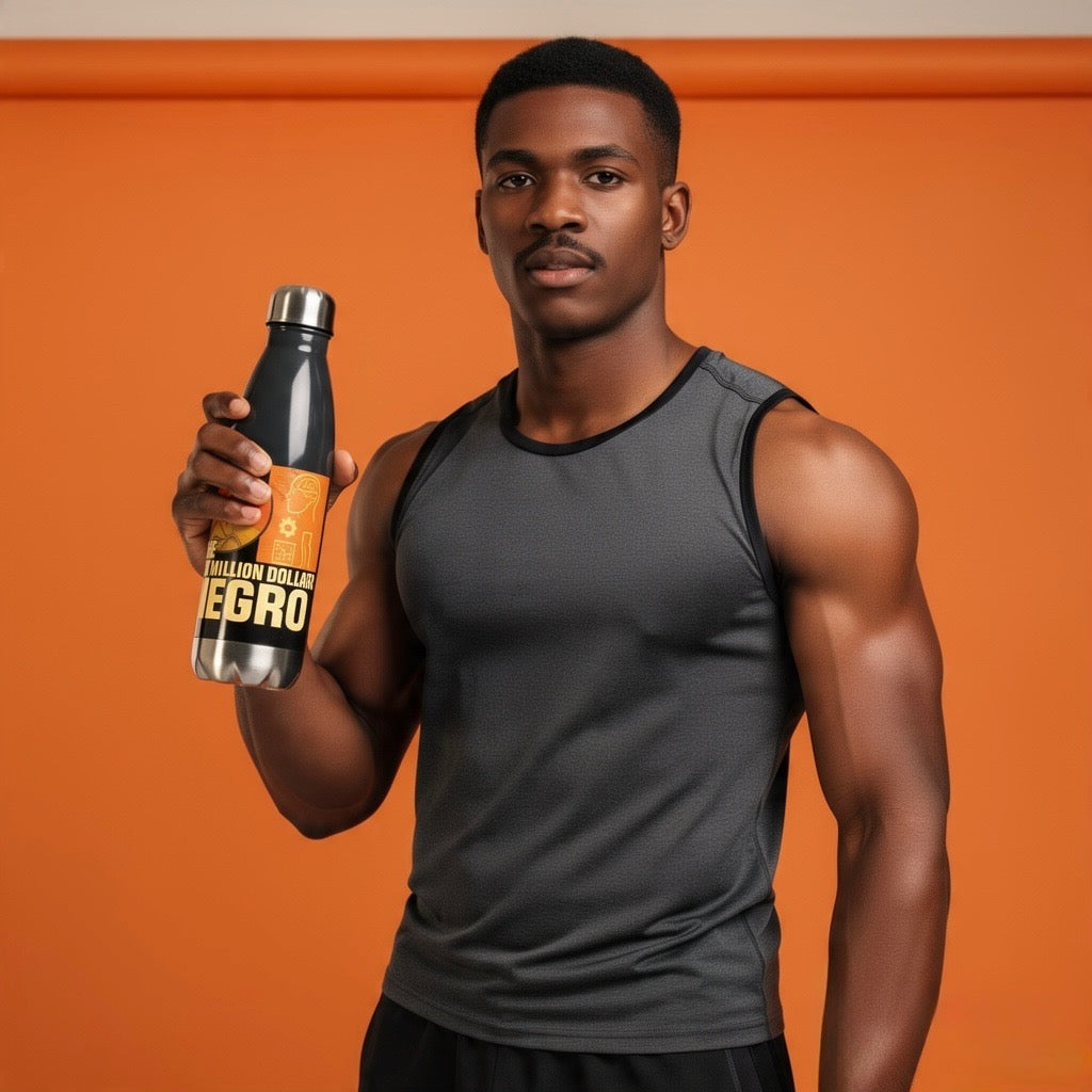 THE SIX MILLION DOLLAR NEGRO STAINLESS STEEL WATER BOTTLE