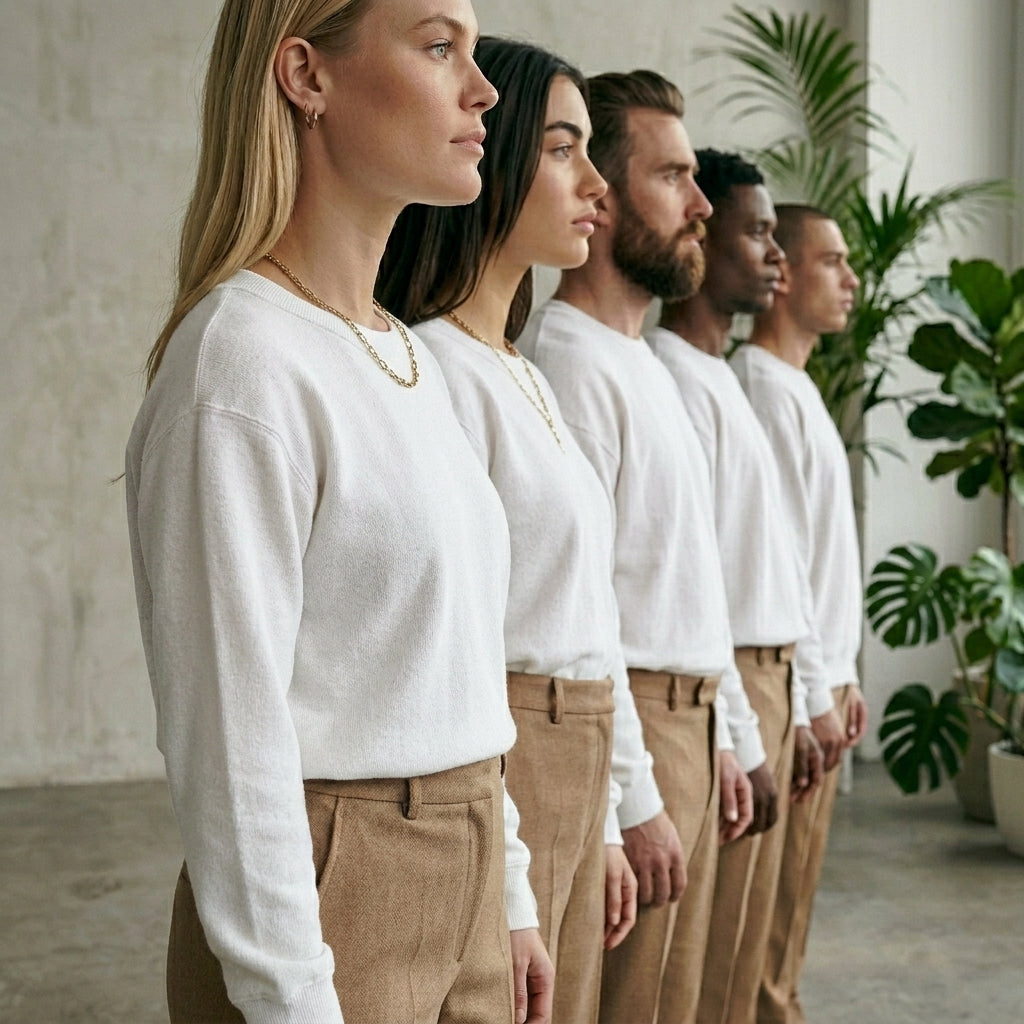 THE GREENHOUSE COLLECTIVE Long Sleeve Tops Crewneck Loose Fit Tee Pullover Crop