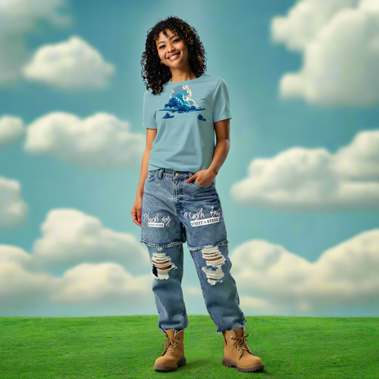 BLEUBURRY DREAM CLOUD Women's Relaxed T-Shirt