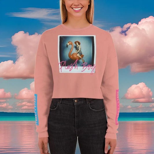 PLUSH BOY STRAWBURRY FLAMINGO RODEO SWEAT CROP (1st Edition)