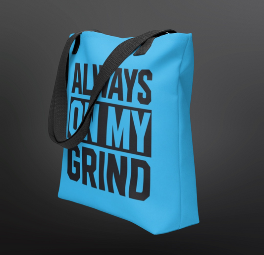 ALWAYS ON MY GRIND PASTEL BLEU TOTE