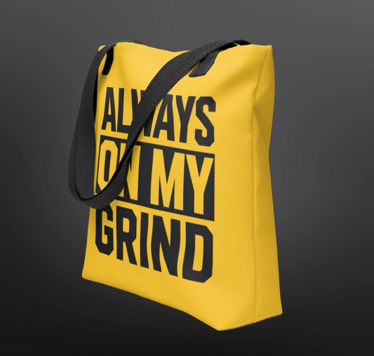 ALWAYS ON MY GRIND LEMON TOTE