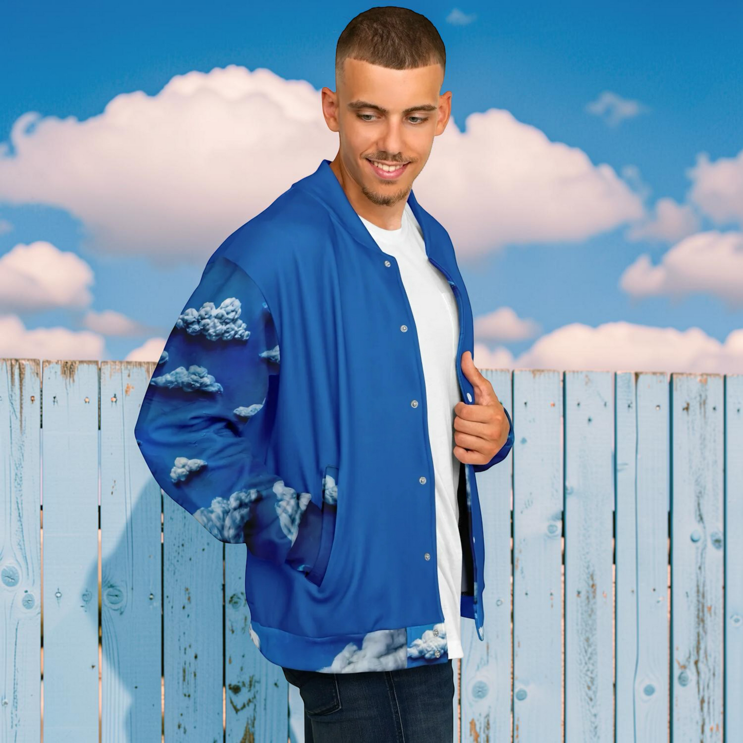 CERULEAN RAIN Baseball Jacket