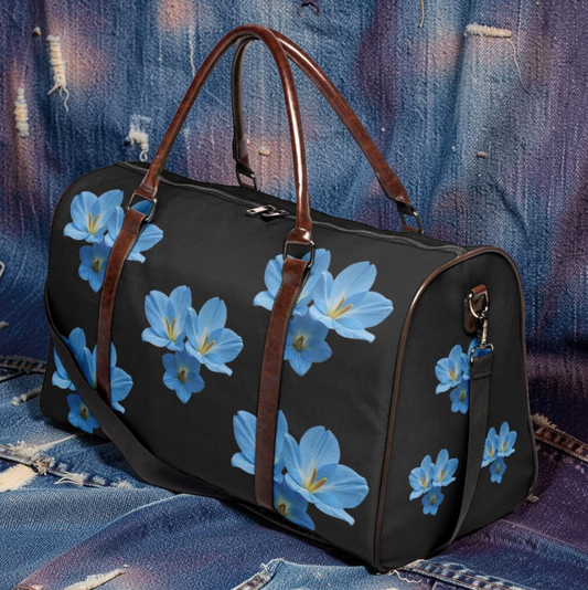 B\LEU FLOWER DUFFLE BAG