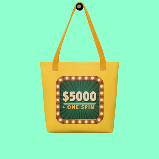 5000 + ONE SPIN MUSTARD TOTE