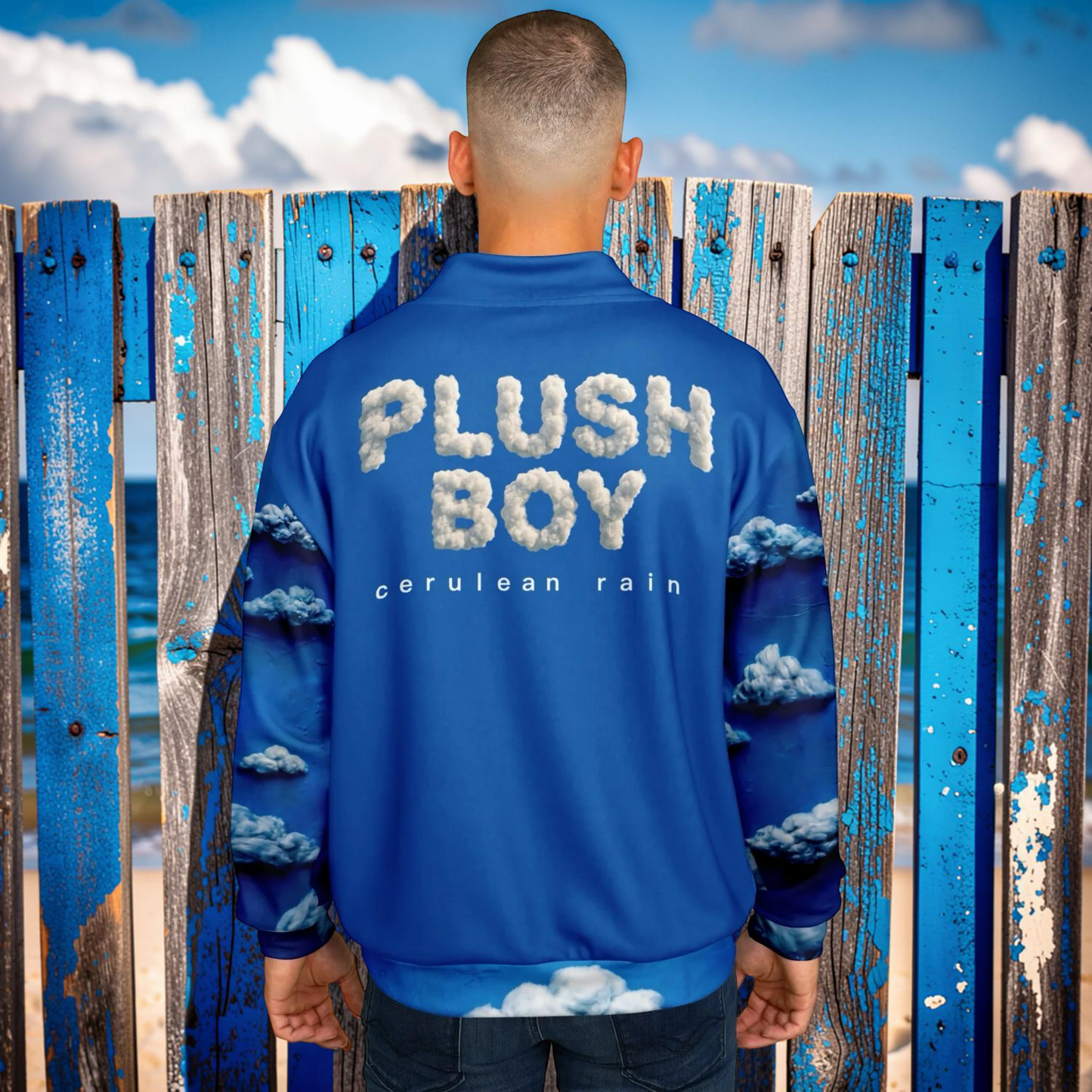 CERULEAN RAIN Baseball Jacket