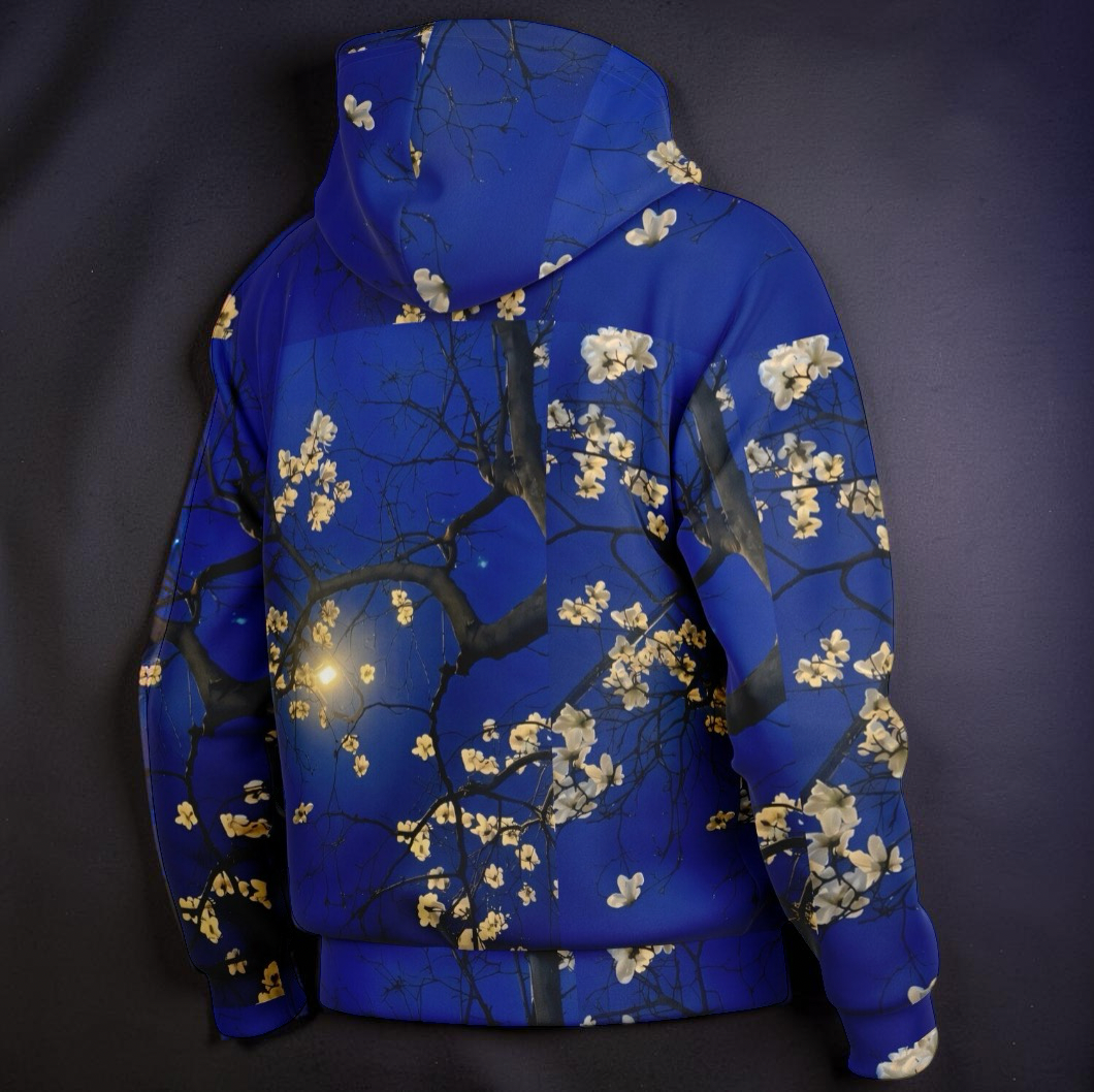 BLUE FUJI Hooded Baseball Jacket