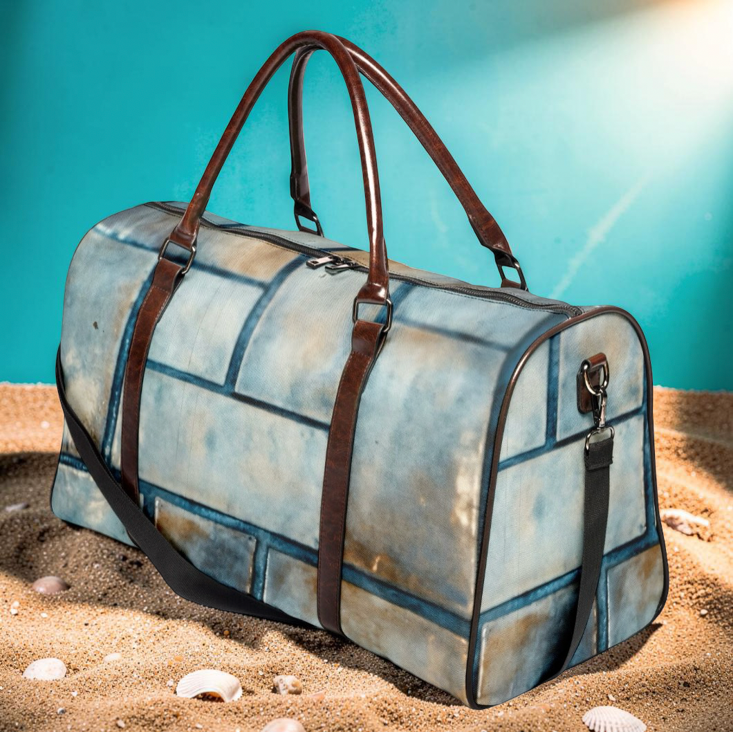 BLUE BRICK CITY DUFFLE BAG