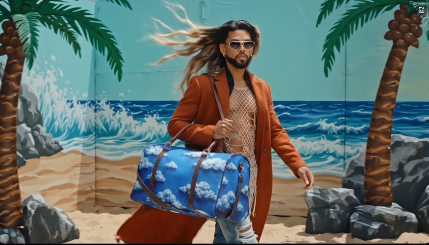 CERULEAN RAIN DUFFLE BAG