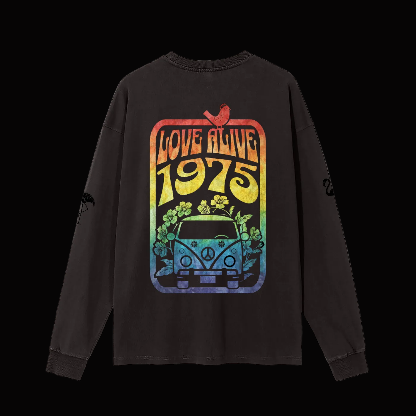 LOVE ALIVE 1975 Vintage Washed Long Sleeve T-Shirt