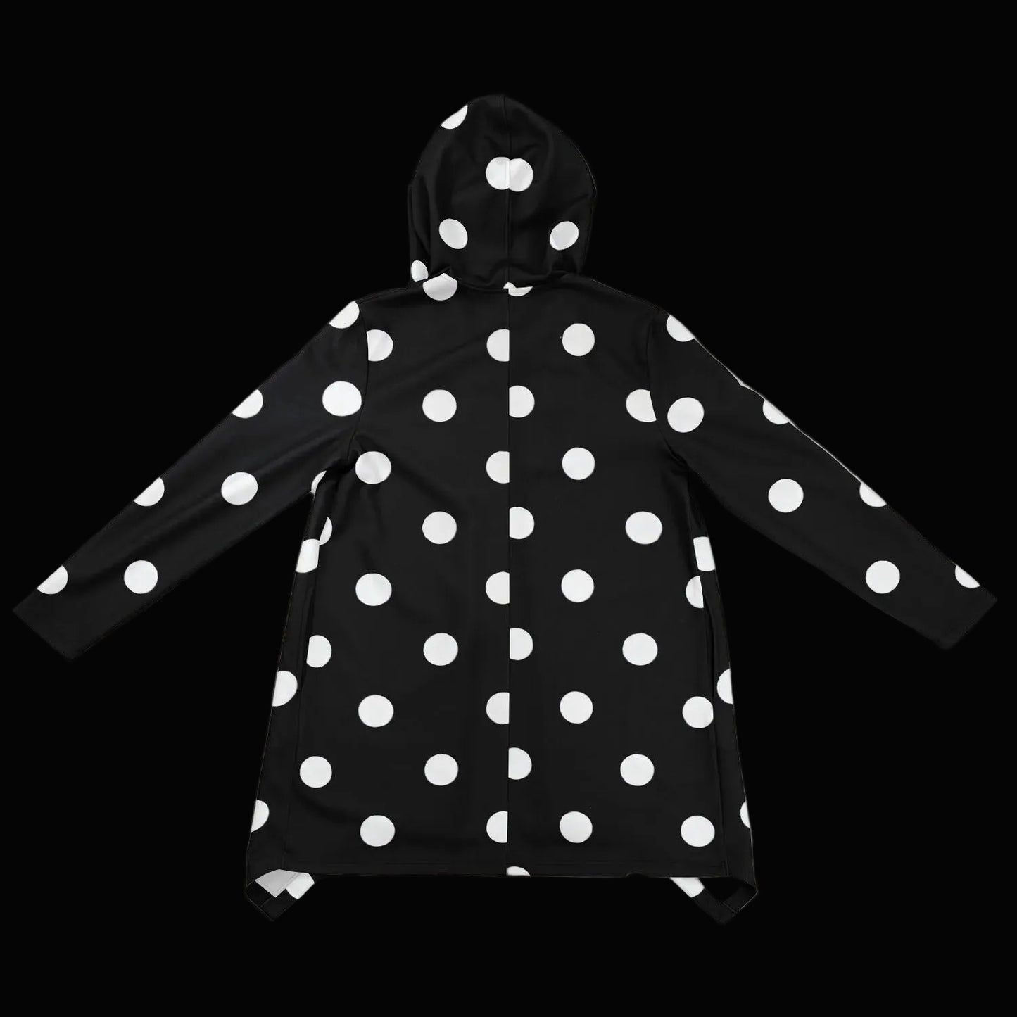 BLACK POLKA DOTS Heavyweight Elongated Cloak