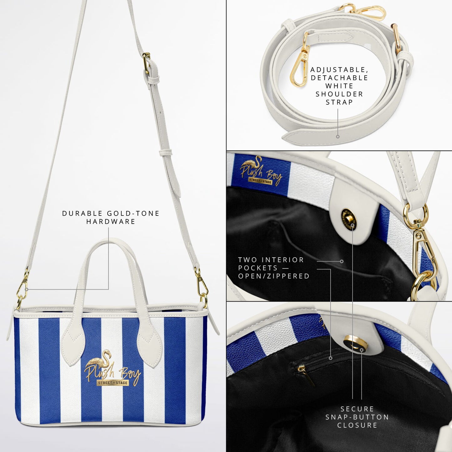 NAUTICAL STEREO Leather Tote Bag