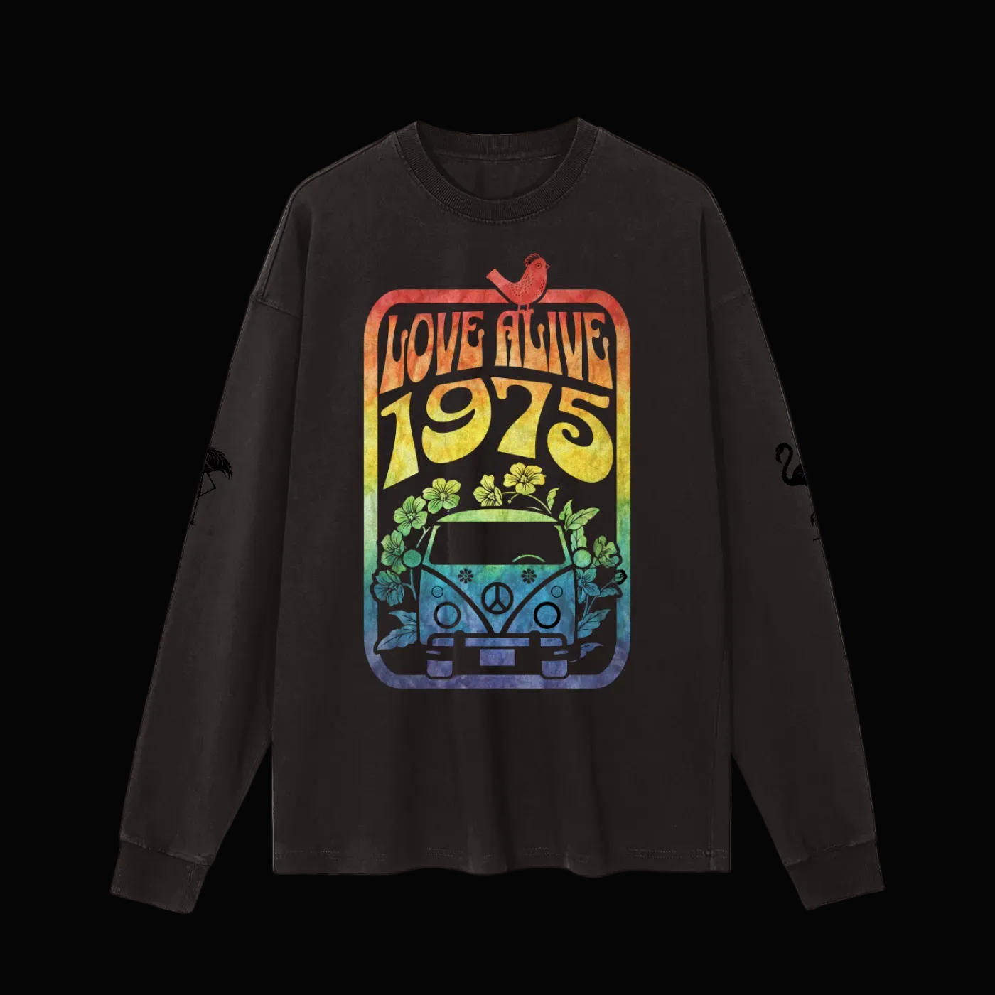 LOVE ALIVE 1975 Vintage Washed Long Sleeve T-Shirt