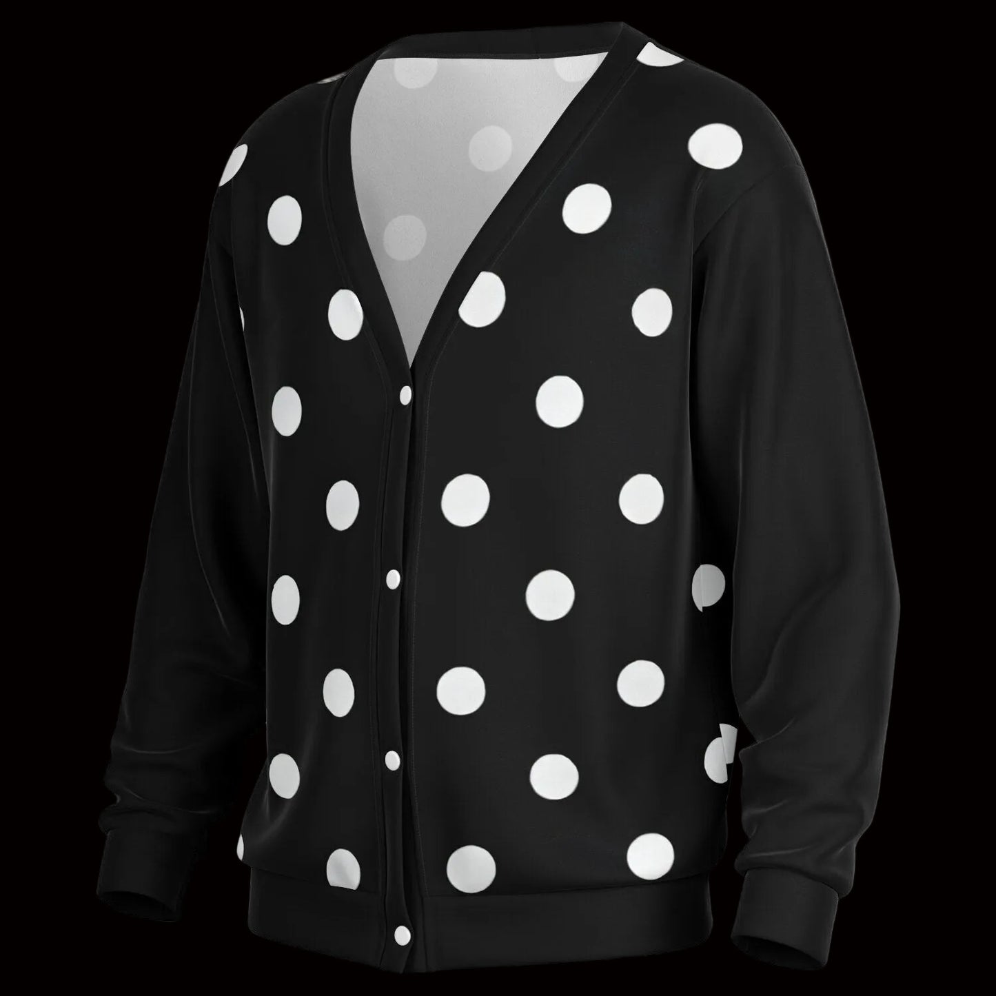 ALL BLACK POLKA DOT Cardigan -