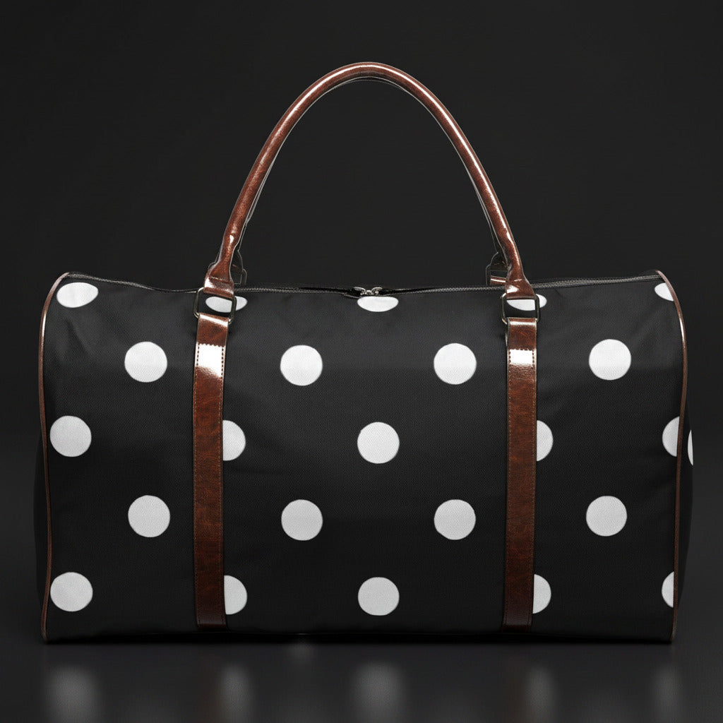 BLACK POLKA DOTS Duffel Bag
