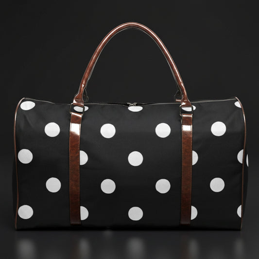 BLACK POLKA DOTS Duffel Bag