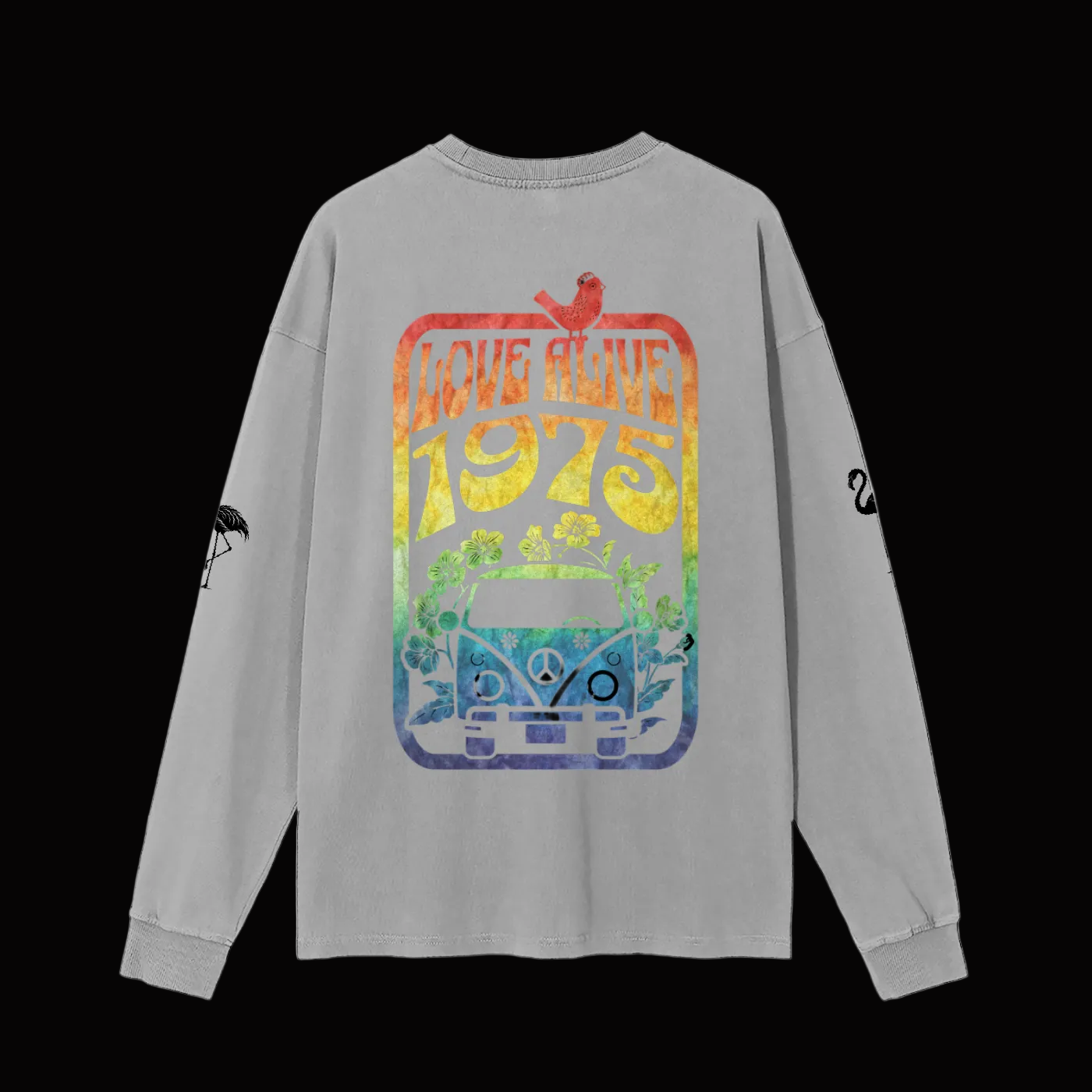 LOVE ALIVE 1975 Vintage Washed Long Sleeve T-Shirt