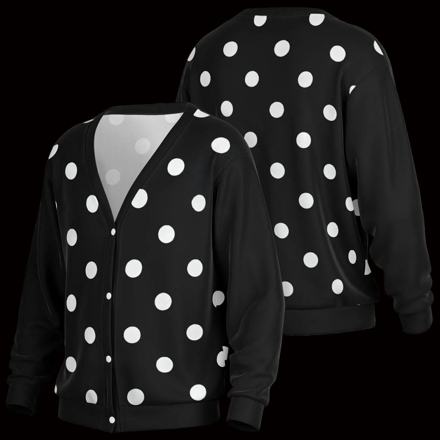 ALL BLACK POLKA DOT Cardigan -