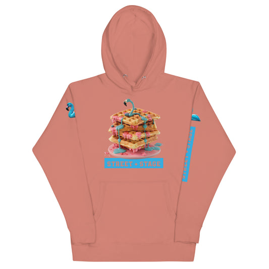 PLUSH BOY STRAWBURRY FLAMINGO WAFFLE HOODIE
