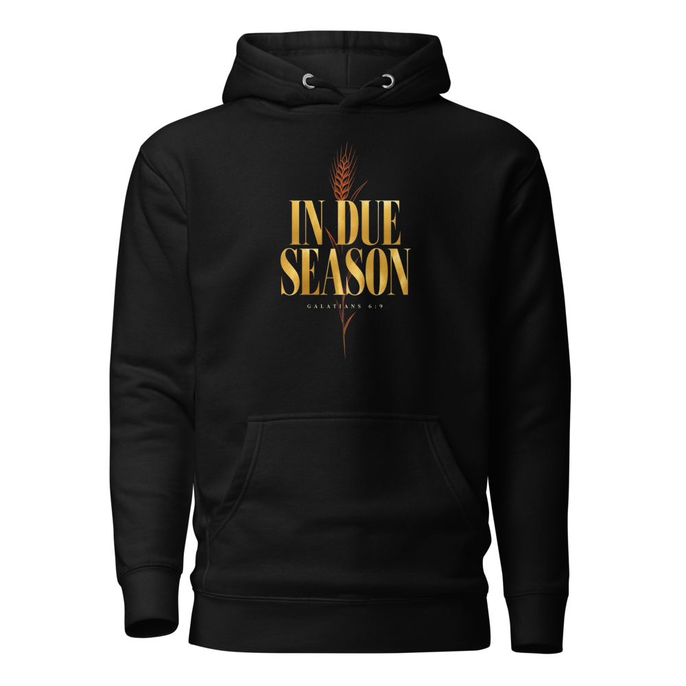 In Due Season Gold Wheat Hoodie - Black