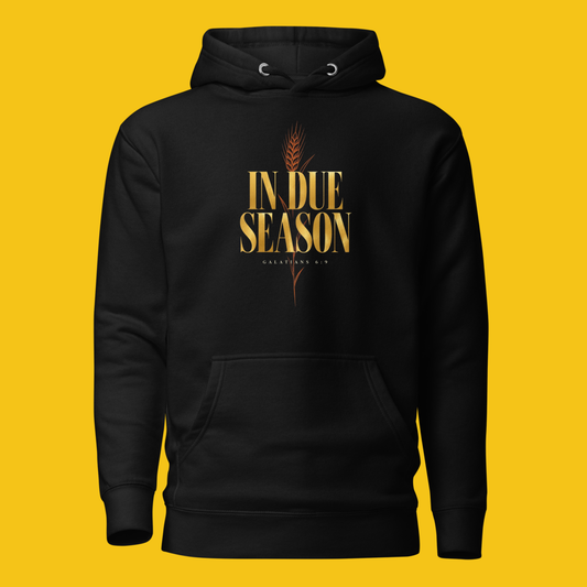 In Due Season Gold Wheat Hoodie - Black