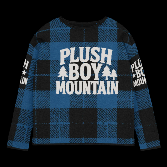 PLUSH BOY MOUNTAIN BLEUBURRY KNITTED FLANNEL